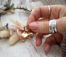 Load image into Gallery viewer, Gold Heart Huggies