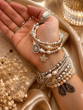 Load image into Gallery viewer, Pearl, Noodle Bangle and Beaded Bracelet set