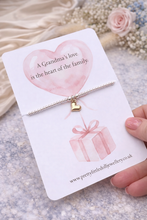 Load image into Gallery viewer, A Mother’s … Nana’s … Grandma’s love - Vintage Pale Gold Heart Bracelet