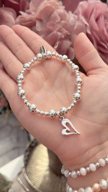 Side Hanging Heart Bracelet