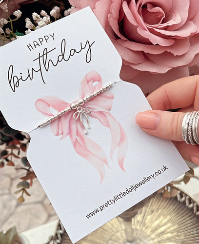 FIVER FRIDAY Happy Birthday Bow Bracelet