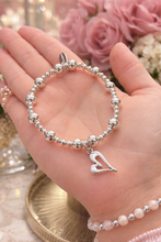 Load image into Gallery viewer, Side Hanging Heart Bracelet
