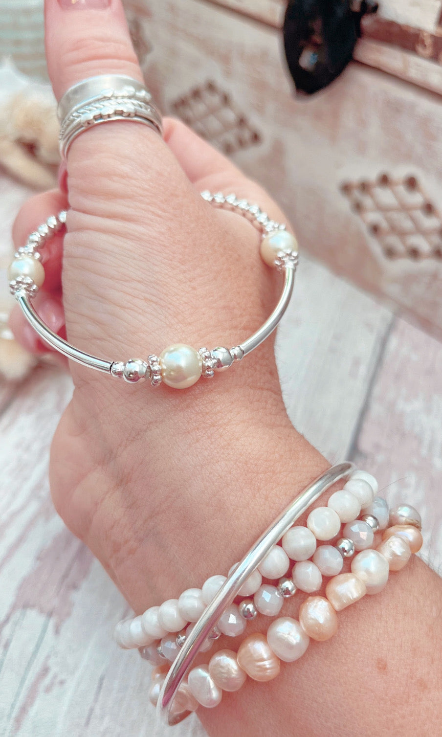 Pearl Noodle Bangle