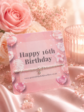 Load image into Gallery viewer, Happy 16th | 18th | 21st | 30th | 40th | 50th | 60th Birthday - Rhinestone Crystal Bracelet