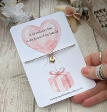 Load image into Gallery viewer, A Mother’s … Nana’s … Grandma’s love - Vintage Pale Gold Heart Bracelet