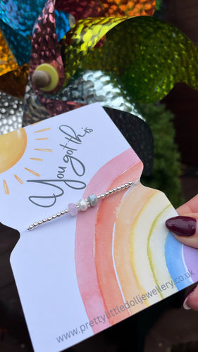 You got this - Crystal Glass Bracelet