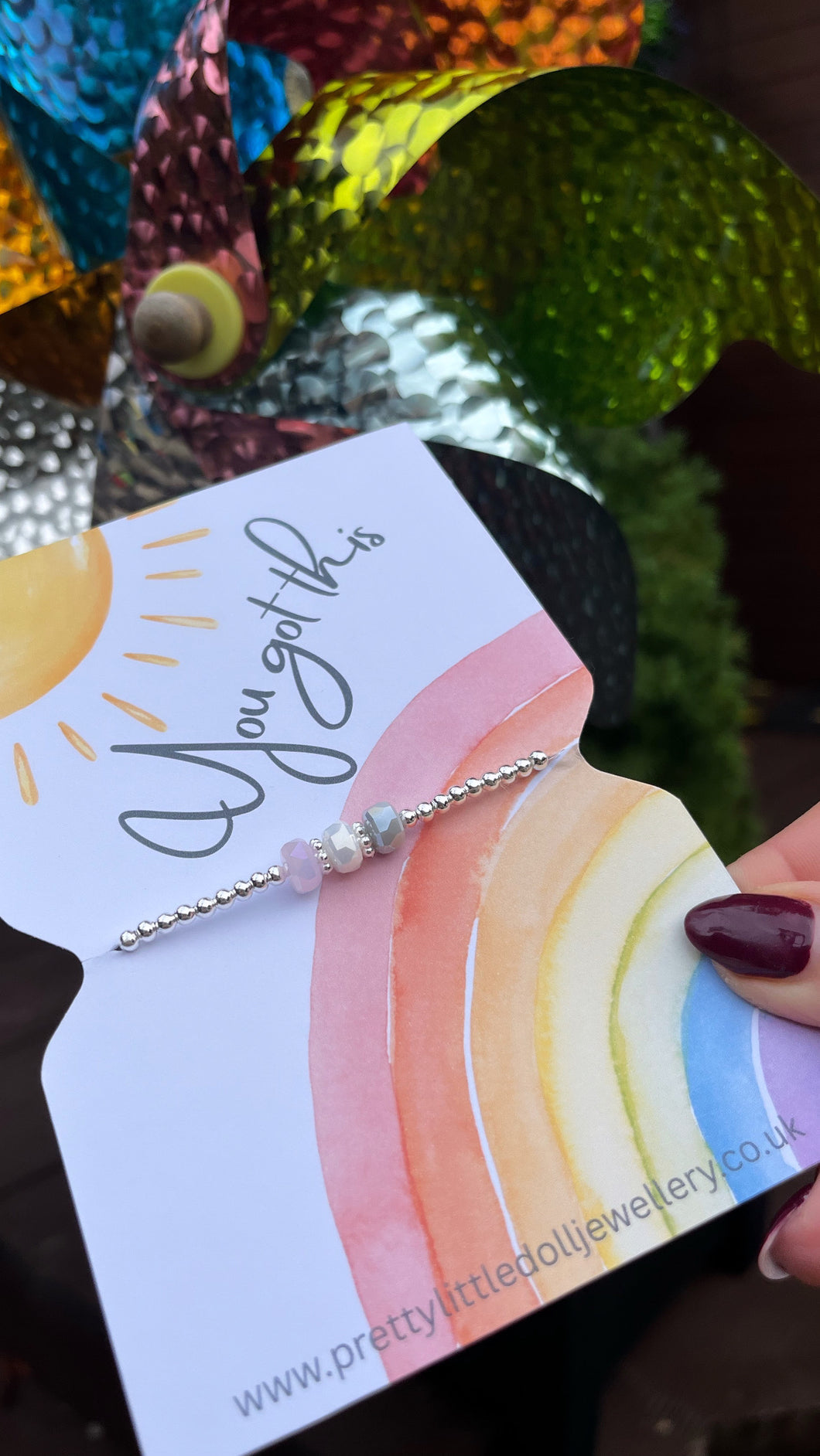 You got this - Crystal Glass Bracelet