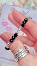Load image into Gallery viewer, FIVER FRIDAY Black Crystal Glass Bracelet