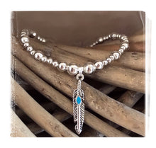 Load image into Gallery viewer, Indian Feather Stacker Bracelet
