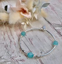 Load image into Gallery viewer, Aquamarine Noodle Bangle