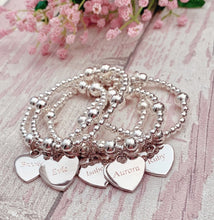 Load image into Gallery viewer, Childs Personalised Engraved Heart Bracelet