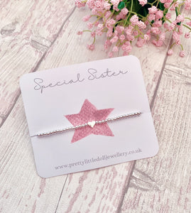 Special Mam | Mammy | Daughter | Granddaughter | Grandma | Nanna | Aunty | Niece | Friend - Heart Bracelet