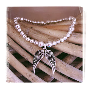 Double Angel Wings Stacker Bracelet