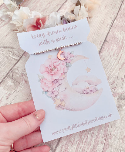 Every Dream Rose Gold Crescent Moon Bracelet