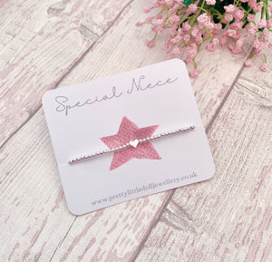 Special Mam | Mammy | Daughter | Granddaughter | Grandma | Nanna | Aunty | Niece | Friend - Heart Bracelet