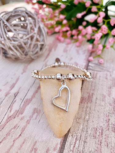 Dainty Open Heart Bracelet