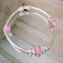 Load image into Gallery viewer, Pink Cats Eye Noodle Bangle