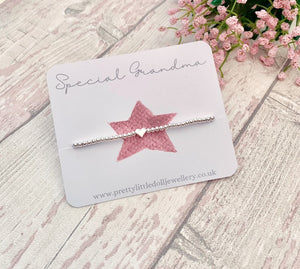 Special Mam | Mammy | Daughter | Granddaughter | Grandma | Nanna | Aunty | Niece | Friend - Heart Bracelet