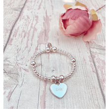 Load image into Gallery viewer, Childs Personalised Engraved Heart Bracelet